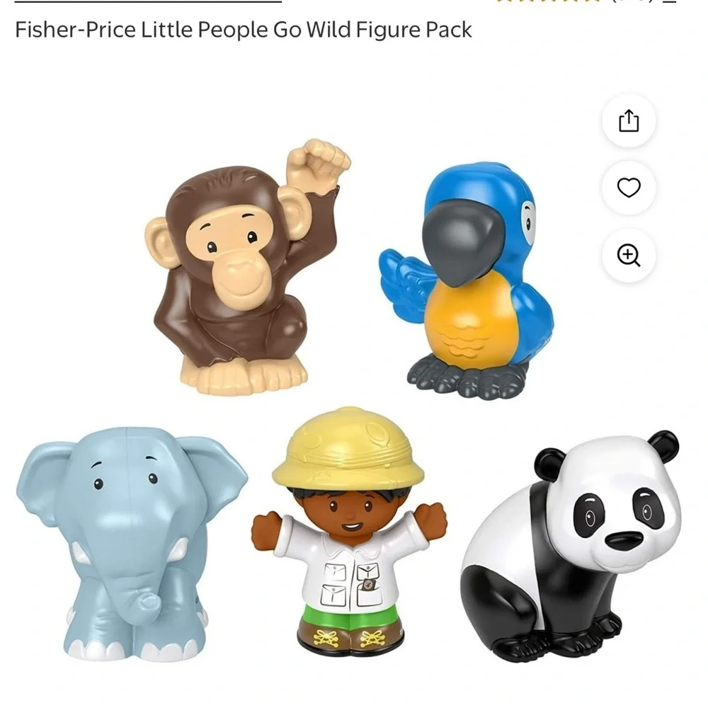 Fisher-Price Little People Go Wild Jungle Adventure 5 piece safari animals NWB - Picture 5 of 10